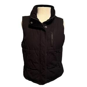 Vtg Ralph Lauren Polo Jeans Black Cotton Puffer Vest Size Medium